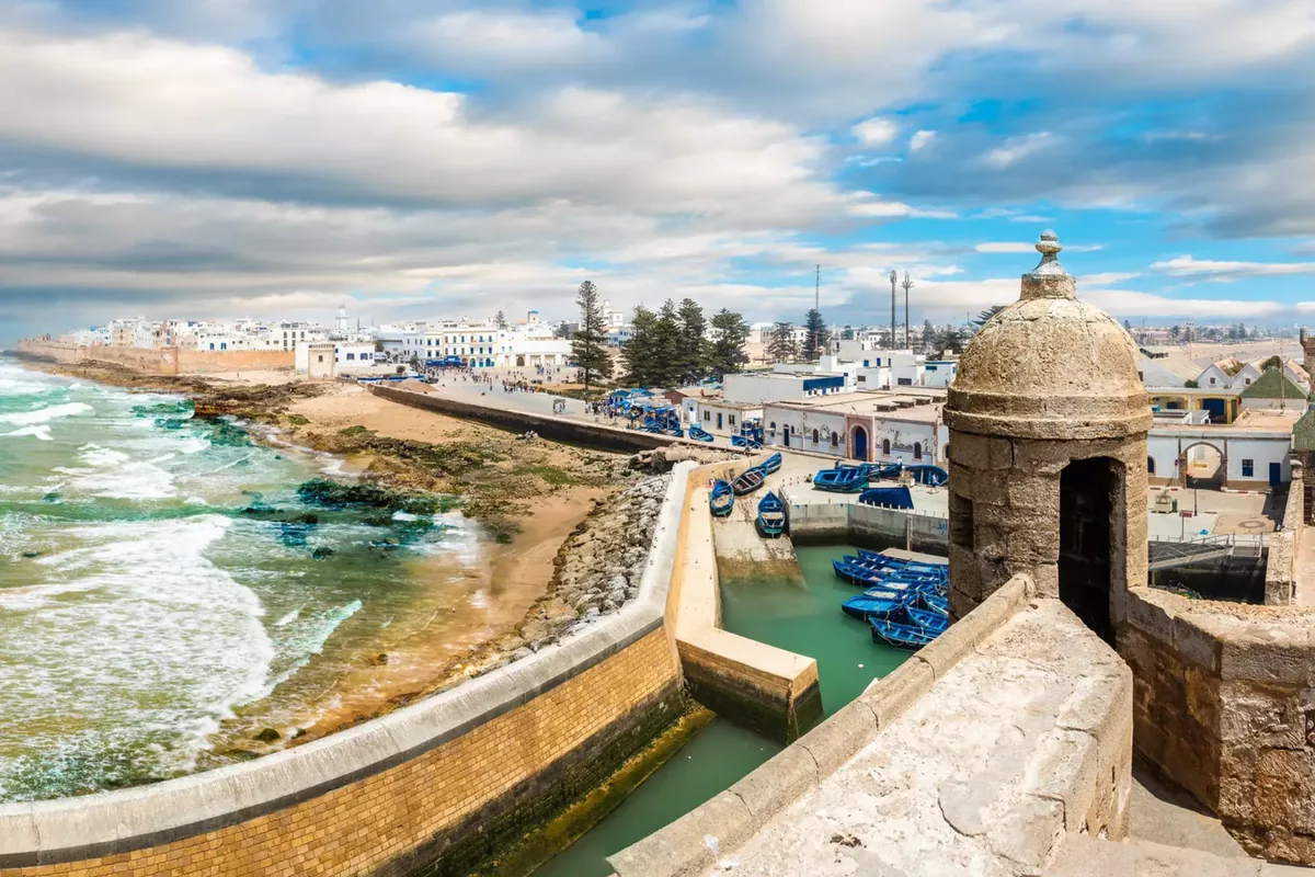 Essaouira on the Atlantic coast The harbour and ramparts of Essaouira, Morocco