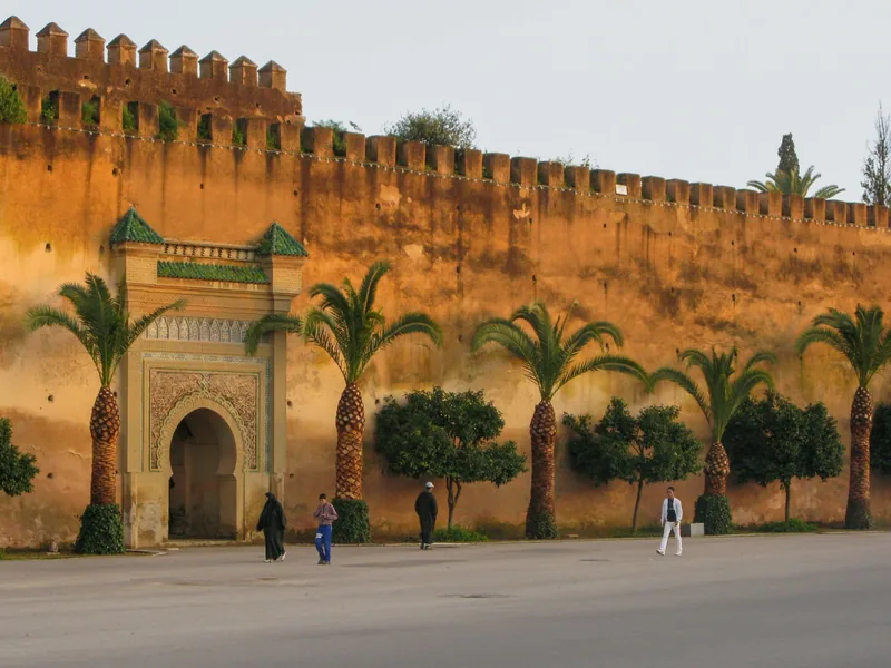 The tiled arch of Bab Mansour, the monumental gate of imperial Meknes