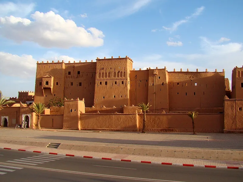 The earthen kasbah of Taourirt in Ouarzazate, the gateway to the southern desert