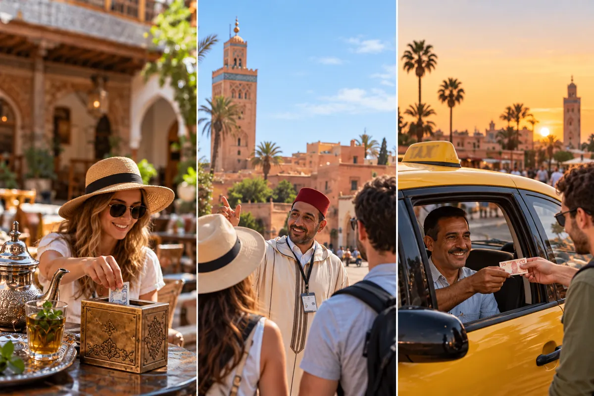 Pourboire au Maroc : service du thé, guide et chauffeur de taxi