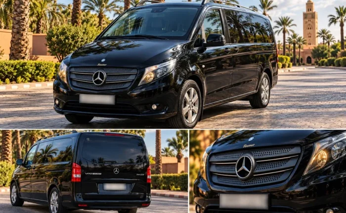 Mercedes Vito in Marrakech for the private transfer to Rabat
